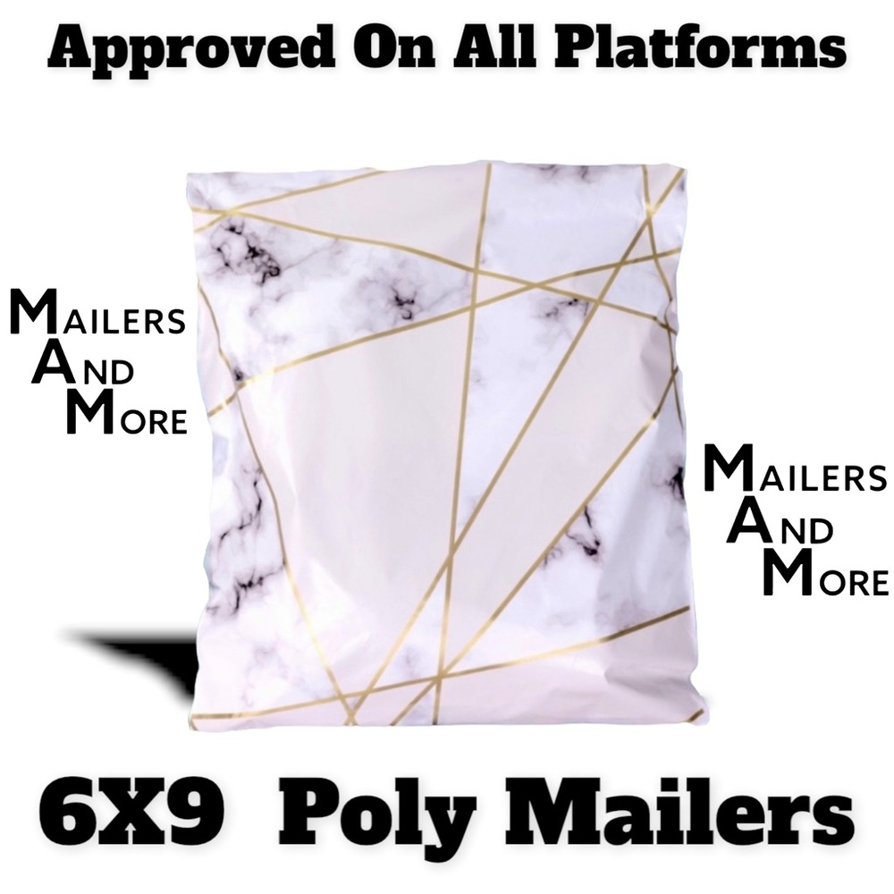 25 6X9 Poly Mailers Marble Shipping Envelopes PRICE IS FIRM - Picture 4 of 8